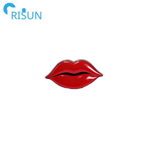 卸売り口唇レッドピンクリップスティックエナメルピンカスタムロゴリップスティックピンフェミニズムセクシー口唇エナメルラペルバッジブローチ - Product Image 3