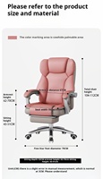Chaise de bureau ergonomique, chaise de bureau en cuir réglable, mobilier de bureau inclinable