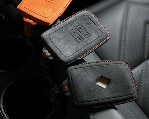 Funda de Cuero Personalizada con Logotipo de Marca para Llave de Coche Renault Megane, con Porta Tarjetas - Product Image 6