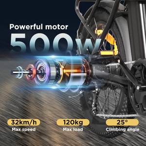Bicicleta Eléctrica de Carga de 7 Velocidades, 20*3.0 Pulgadas, 48v 13ah 500w, con Frenos de Disco Hidráulicos - Product Image 3