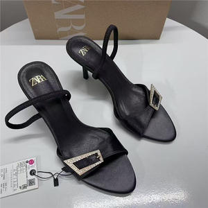 Nouvelles Sandales à Talons Hauts pour Femmes 2026 <span class=keywords><strong>Sprint</strong></span> Automne, Sexy, à Boucle, en Soie, Élégantes, à Bride, à Bout Pointu, à Talon Aiguille, Semelle Extérieure en Caoutchouc - Product Image 3