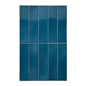 <span class=keywords><strong>Piastrelle</strong></span> da Rivestimento 3D Rettangolari Lucide Blu in Argilla Fatta a Mano per Arredo <span class=keywords><strong>Bagno</strong></span> e Cucina - Product Image 5