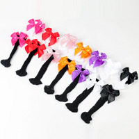 Chaussettes décontractées en maille pour enfants, style britannique, avec nœud pour fille, mi-mollet, pour la famille, courtes, en résille, cousues à la machine