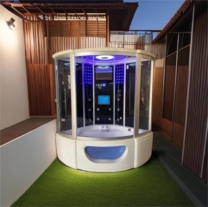 Moderne Bien-être <span class=keywords><strong>Spa</strong></span> Hydro Thérapie Hammam En Alliage D'aluminium Vapeur Humide Cabine De Douche En Verre Enceinte pour Villas Usine Vente Vapeur - Product Image 6