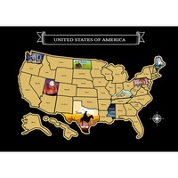 Carte des États-Unis à gratter personnalisée en gros pour les concierges d'hôtel et les activités des clients