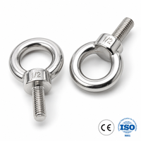 Perno de Ojo de Acero Inoxidable M3 12mm con Cabeza de Anillo, Acabado Liso, Gancho de Elevación para Maquinaria Pequeña y Montaje de Equipos Ligeros