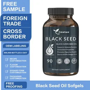 Black Seed Oil Organic Cold Pressed Capsules Hair Skin Joints Rich In Omega 3 6 9 Non-GMO Gluten Free Black Seed Capsules