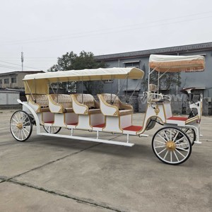 Chariot de luxe électrique et à chevaux de style royal victorien pour le tourisme, les parcs équestres et les attractions - Product Image 2