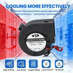 9733 DC <strong>Blower</strong> 97x95x33mm High Static Pressure <strong>Fan</strong> <strong>12V</strong> 24V With Two Ball Or Hydraulic Bearing For oxygen concentrator Cooling - Product Image 3