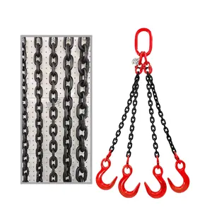 Alloy Steel G80 Hoisting Chain with 2 3 4 leg Hook Rigging Lifting Sling Chain