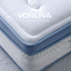 VONLIVA Muebles de Dormitorio Modernos para Hotel, Cama Dream Sleep con Colchón Enrollable de Espuma Viscoelástica, Espuma de Poliuretano y Resortes Encapsulados - Product Image 4