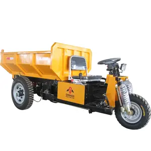 Proveedor de China, triciclo de carga barato 48V 60V, mini volquete eléctrico, triciclo de carga minera con 1 tonelada, 2 toneladas, 3 toneladas de capacidad de carga