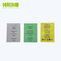 Sachets miniatures en gros pour masques faciaux, huiles essentielles, nettoyants pour le visage, sachets cosmétiques biodégradables en Mylar thermoscellables