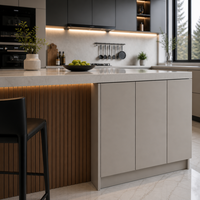 Meubles de cuisine modernes de luxe sur mesure avec îlot, armoires modulaires, solution complète pour toute la maison