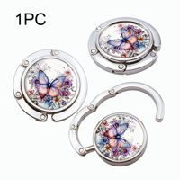 Amaz Meilleures ventes : Porte-sac de bureau pliable rond en alliage, motif fleur et papillon, portable, style rétro nostalgique