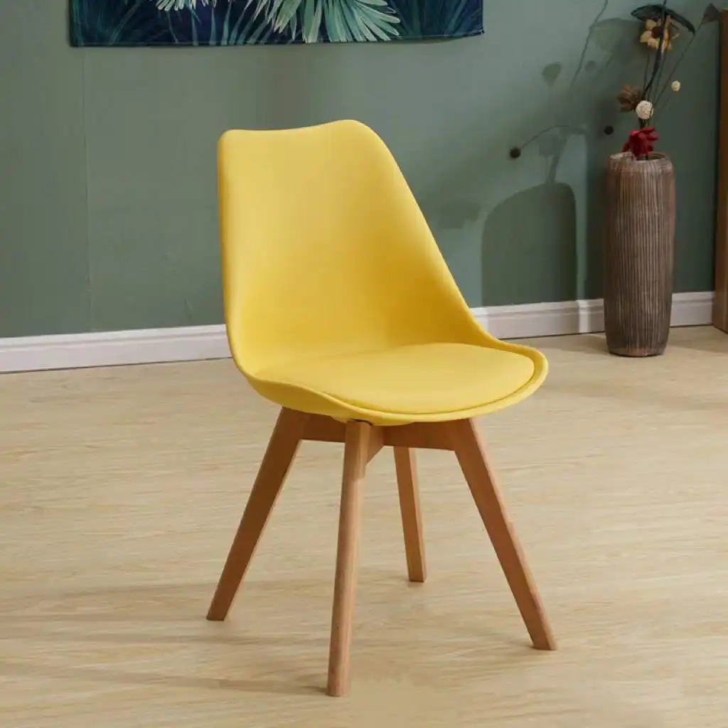 현대 싼 대중적인 식당 의자 가구 거실 커피 플라스틱 PU 의자 튤립 식당 의자
