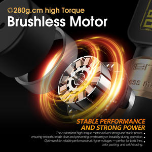 Máquina de Tatuaje Inalámbrica Profesional <span class=keywords><strong>Ambition</strong></span> <span class=keywords><strong>Ninja</strong></span> Max 280P con Motor sin Escobillas, Carrera de 4.5mm/3.5mm, Accionamiento Directo para Arte Corporal - Product Image 2