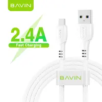 BAVIN مخصص شعار مصنع الجملة سعر 2.4A المصغّر USB نوع C 1M شحن الهاتف المحمول كابل بيانات للالهاتف المحمول