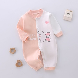 Automne hiver nouveau bébé combinaison à manches longues coton peigné imprimé barboteuse mignon dessin animé 100% coton sous-vêtements pour garçons filles - Product Image 6