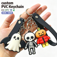 Nouveaux cadeaux pour la Touche-d'Aïd 2026, porte-clés personnalisés en PVC et caoutchouc, momie, vampire, zombie, sorcière, araignée, chauve-souris, fantôme d'Halloween