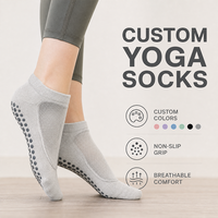 Chaussettes de yoga et de pilates en coton tricoté pour femmes, marque privée, été, logo personnalisé ODM