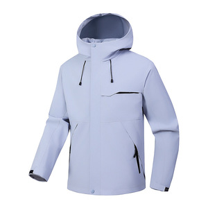 <span class=keywords><strong>Veste</strong></span> <span class=keywords><strong>imperméable</strong></span> et coupe-vent pour homme et <span class=keywords><strong>femme</strong></span> avec capuche de sport amovible et col montant pour les voyages - Product Image 2