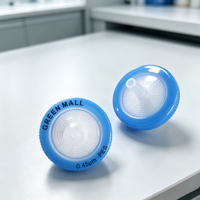 Filtre à seringue jetable en PES (polyethersulfone) de 33 mm, 0,45, 0,22, 0,8 μm, pour filtration d'échantillons aqueux, usage laboratoire uniquement