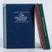 Carnet de notes professionnel personnalisé A5 avec couverture en tissu, couverture rigide, journal de gratitude en lin