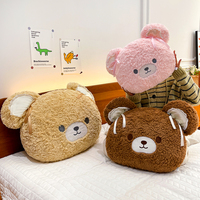 Vente directe d'usine, ours en peluche Keke, ours en peluche rose et brun mignon, coussin en peluche, poupée, animal, coussin pour dormir, cadeau d'anniversaire pour enfants