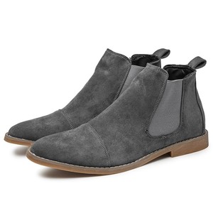 Bottes <span class=keywords><strong>Chelsea</strong></span> Marron Tendance pour Hommes, Style Britannique, Chaussures Montantes en Daim, à Enfiler, à Bout Pointu, <span class=keywords><strong>Bottines</strong></span> pour Hommes - Product Image 6