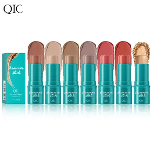 QIC Multi-function Stick 3d Rose Blush On Make Up Matte Blush Contour Highlighter Lipstick Makeup Stick For Face Eyes And Lips