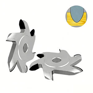 Fraise à visage en V YUFU Diamond, angle hélicoïdal de 90 degrés, fond convexe, non revêtue, personnalisable OEM, HRC65 - Product Image 1