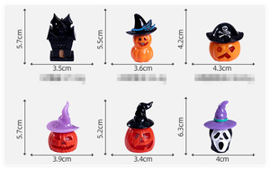 I bambini fingono di giocare a Set di animali giocattoli in miniatura giardino più piccolo negozio di animali figure luminose di zucca di Halloween casa figurine - Product Image 2