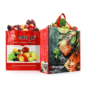 Custom Logo Printed Eco-Friendly Foldable Laminated Reusable Shopping Bag PP Non-Woven With Handles For Packaging Promotion