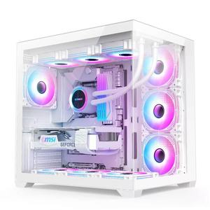 LY <span class=keywords><strong>ATX</strong></span> Paneles de vidrio templado duales Gaming PC Case 360 Radiador superior compatible con Vidrio Curvo <span class=keywords><strong>Torre</strong></span> media Stock - Product Image 4