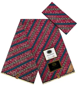 アンカラアフリカンプリント本物のワックス生地アフリカ縫製ウェディングドレス工芸品素材綿100%