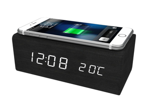 Reloj despertador Digital LED <span class=keywords><strong>2023</strong></span>, reloj <span class=keywords><strong>de</strong></span> mesa <span class=keywords><strong>de</strong></span> escritorio inteligente, función <span class=keywords><strong>de</strong></span> repetición, carga inalámbrica rápida, diseño moderno <span class=keywords><strong>de</strong></span> madera, la mejor decoración del hogar - Product Image 3