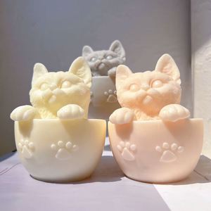 Wholesale Cute Cat Candle <b>Silicone</b> Mold PVC Animal Soy Wax Mould for Cats Lovers Home Decor Gift Cake <b>Tool</b> in Bag Box Packaging - Product Image 5