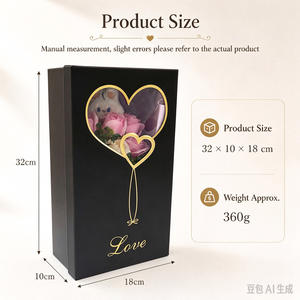 Caja de Regalo para Cumpleaños o Boda con 9 Rosas de Jabón, Flores Artificiales como Recuerdo para el Día de San Valentín - Product Image 6