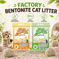 Litière pour chat en bentonite écologique OEM ODM avec contrôle puissant des odeurs et formule sans poussière pour les animaleries