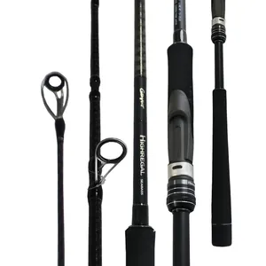 Angelruten 2,4 m/2,7 m/3m/3,3mm h Power Meer bass Stange Lange Casting Rod 2 abschnitt carbon faser Fuji guides