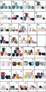 Tazze di latte in ceramica personalizzate direttamente in fabbrica smalto colorato opaco personalizzato all'interno della glassa bianca direttamente dalla fonte - Product Image 5