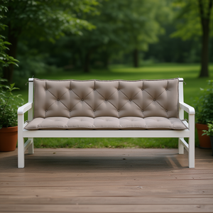 Juego de Cojines para Banco de Exterior de Tela Oxford Color Taupe, Rectangulares, Acolchados, Duraderos, Extraíbles, Lavables, para Uso en Todas las Estaciones - Product Image 2