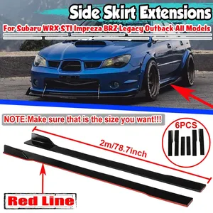 2m gonna laterale auto extension Spoiler Rocker Splitter minigonne laterali labbro per <span class=keywords><strong>Subaru</strong></span> WRX STI Impreza BRZ Legacy Outback <span class=keywords><strong>tutti</strong></span> <span class=keywords><strong>i</strong></span> <span class=keywords><strong>modelli</strong></span> - Product Image 1