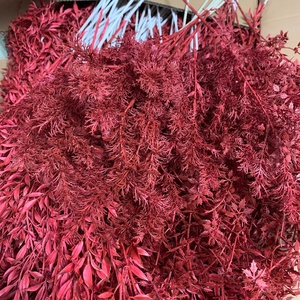 LO-1273 Fleurs artificielles vintage rouge bordeaux, fleurs en soie de type étoile, gypsophile et orchidée pour mariages et présentations en hall d'hôtel - Product Image 6