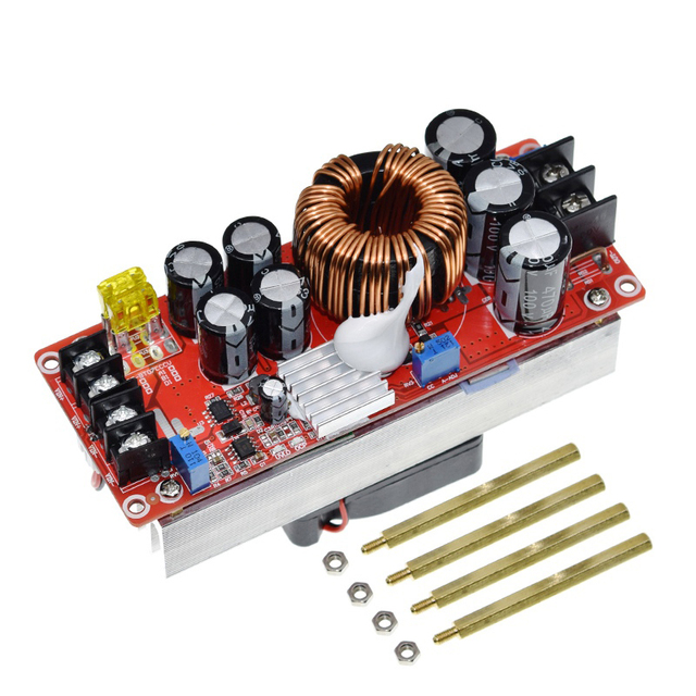 TZT 1500W 30A  / 1800W 40A DC-DC Boost Converter Step Up Power Supply Module 10-60V to 12-97V adjustable voltage charger