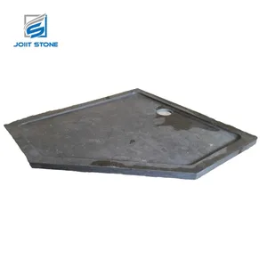 Custom Design Solid Surface Bluestone Curved Shower Tray Base