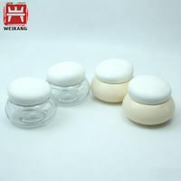 Pot cosmétique de luxe en forme d'œuf 50g 100g 150g, emballage pour crème de soin, conteneur vide en plastique à double paroi