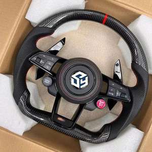 Volant en cuir et fibre de carbone pour VW <span class=keywords><strong>Golf</strong></span> MK7 GTI/GTS/R-Line Polo/Scirocco <span class=keywords><strong>GTD</strong></span>/GTE/GLI CC/Jetta Control Fit - Product Image 1