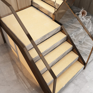 Home <b>Stair</b> Mat Rectangle Solid Pattern Multicolor Polyester Fiber Non-Slip Carpet <b>Padding</b> for Indoor Use - Product Image 2